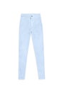 Light blue skinny jeans pants, isolated on white background